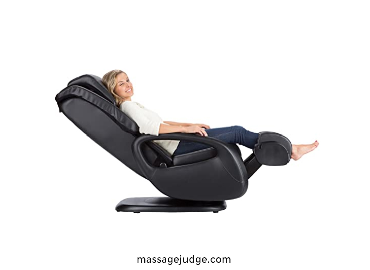 A woman sitting in massage chair